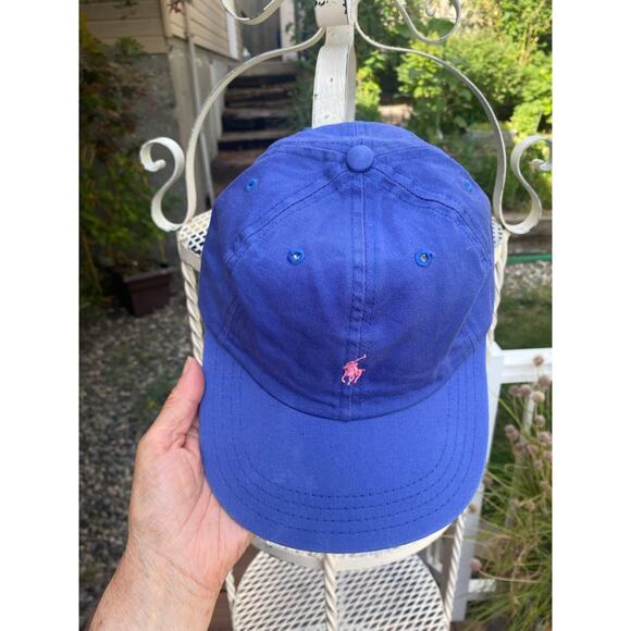 Ralph Lauren Hat Classic Baseball Blue Elastic Back One Size - Picture 1 of 5